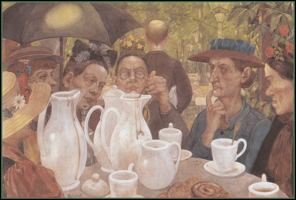 1895 Baluschek Kaffeekochen