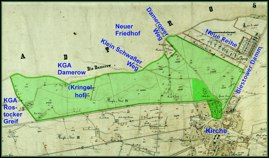 Hufe IV um 1900